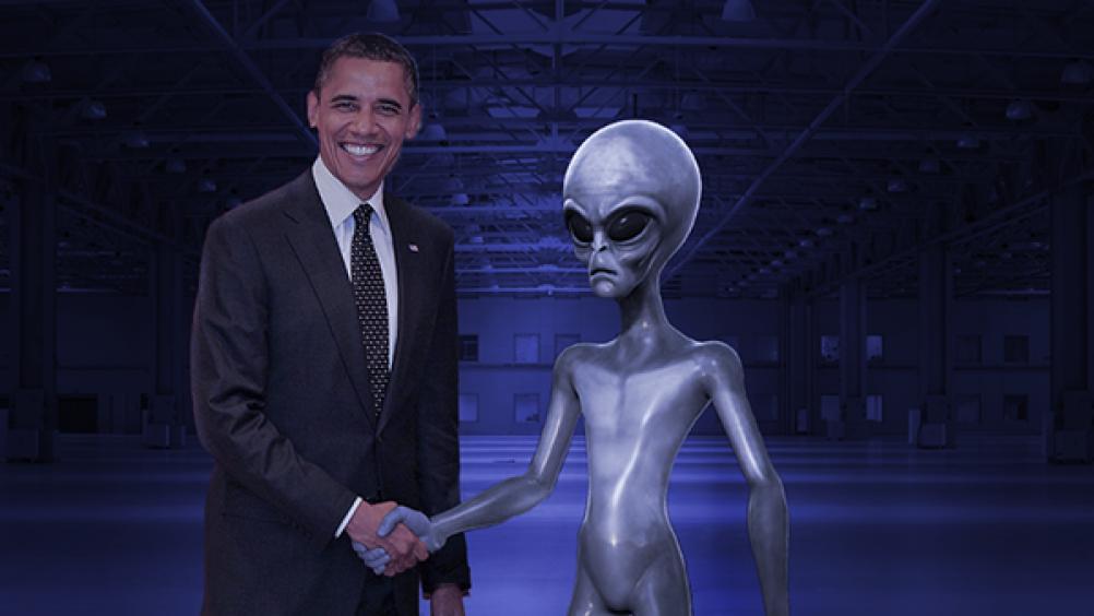 obama meets alien