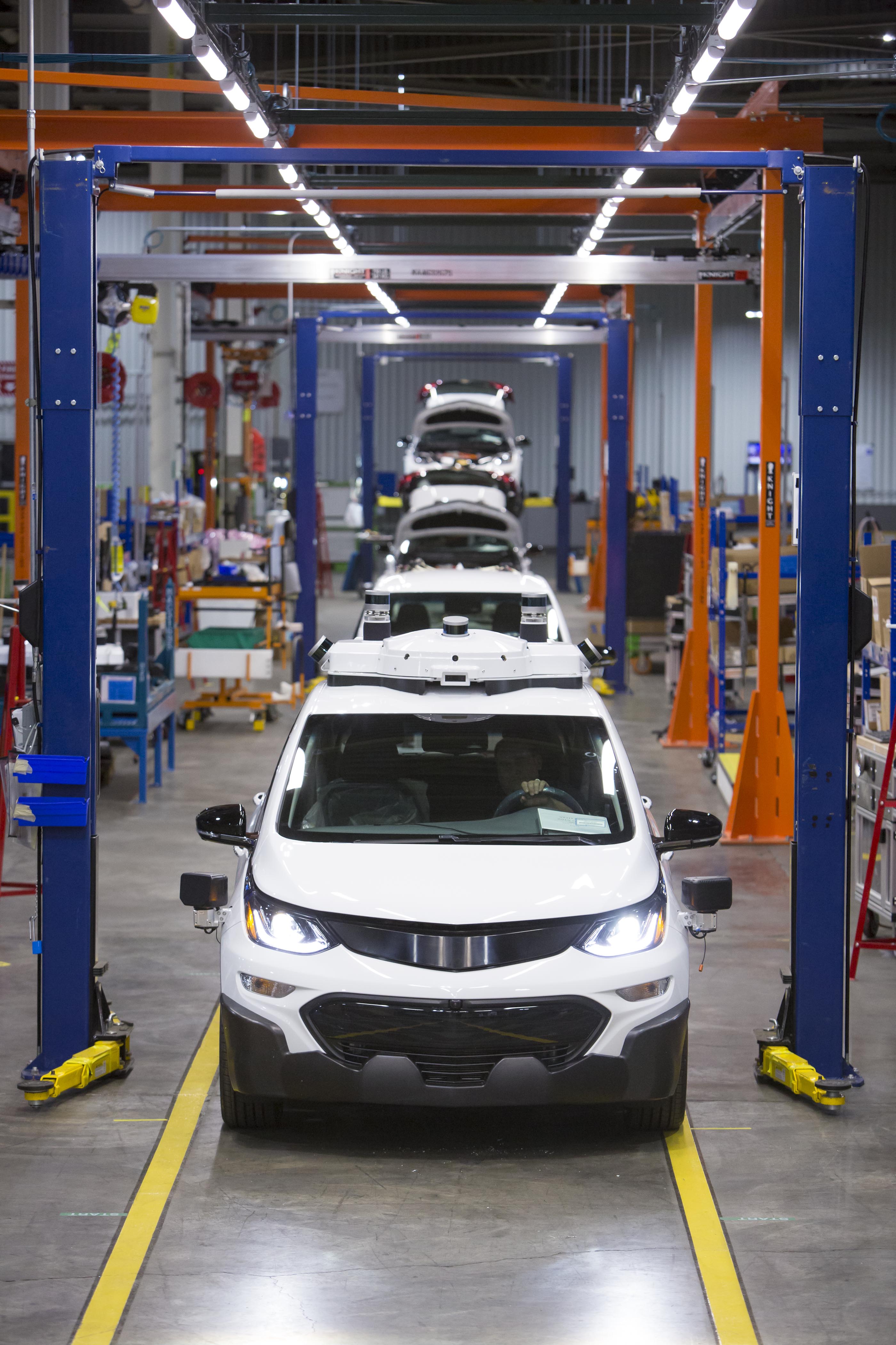 Chevrolet Bolt EV autonomous test vehicles are assembled at GM