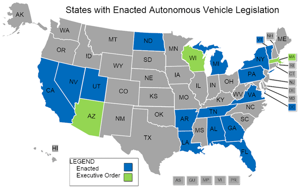 autonomous vehicle enacted_legislation