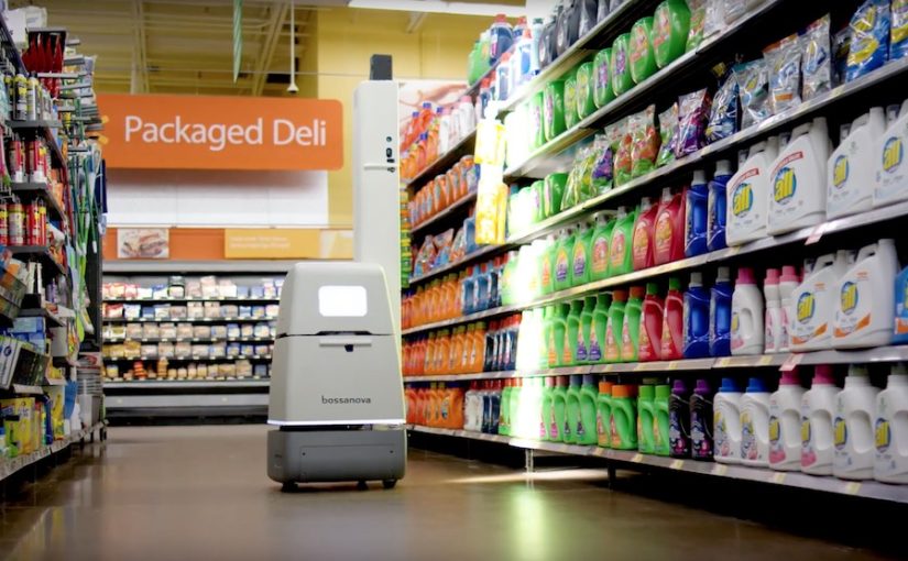 Wal-Mart using robots to wander around the shelves and scan products