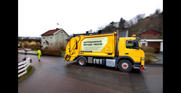 automation, Volvo testing driverless refuse collection trucks