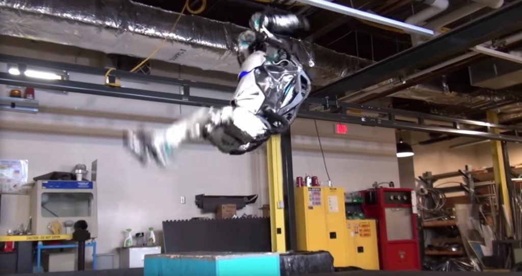Boston Dynamics’ humanoid robot, Atlas, does a backflip