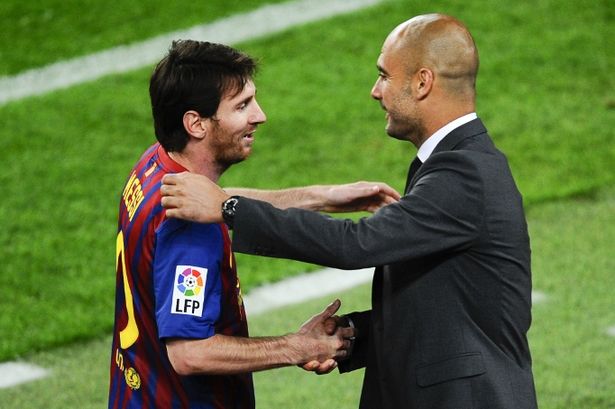 lionel messi and pep guardiola