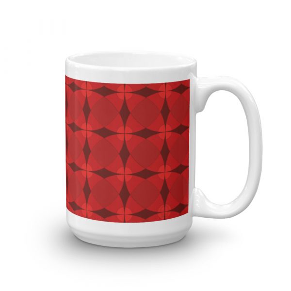 Red Geometry Mug