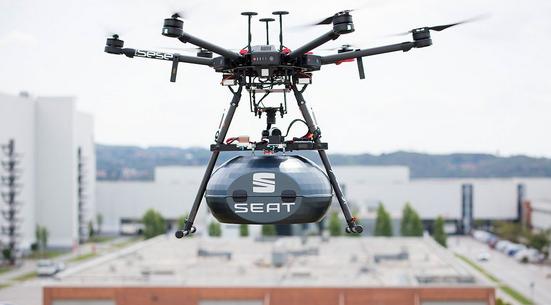 Seat and Grupo Sesé launch a parts delivery service using drones