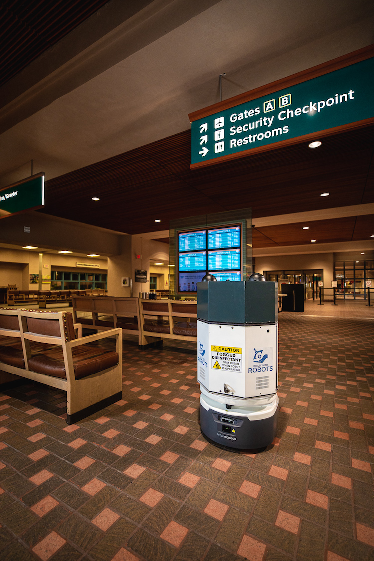 Fetch Robotics partners with Build With Robots and Albuquerque airport to launch autonomous disinfecting robot
