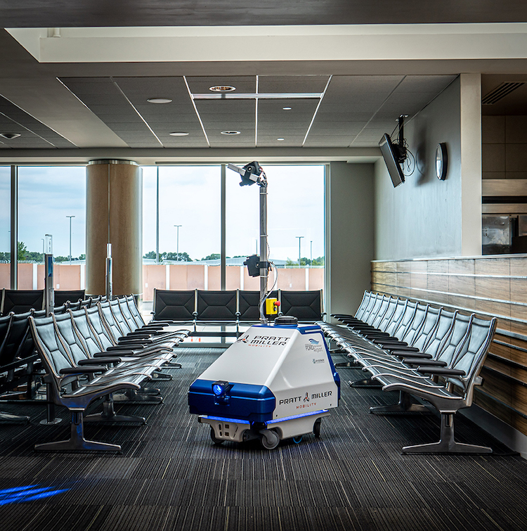 Pratt Miller installs autonomous disinfecting robot at Detroit Airport