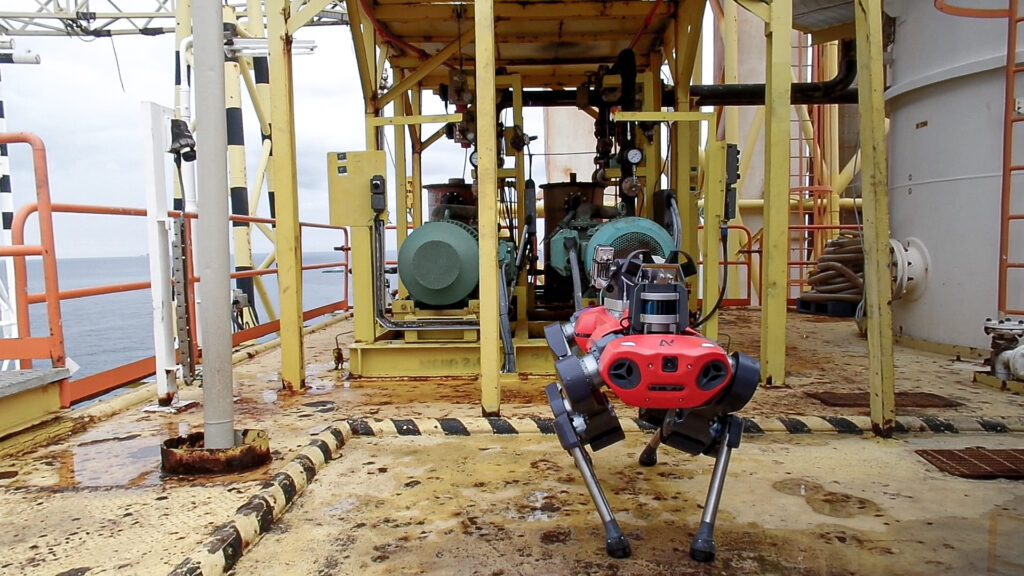 Explosion-proof ANYmal canine robots inspecting Petronas’ offshore platform