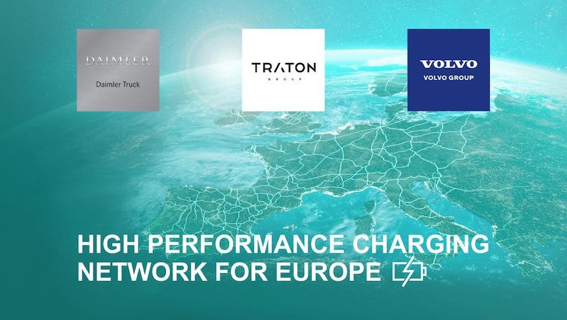 Volvo, Daimler, and Traton partner to build high-performance charging network