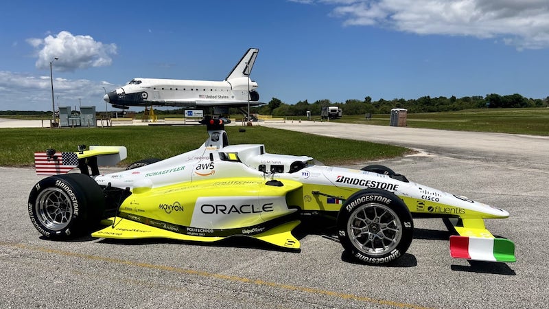 Indy Autonomous Challenge racecar sets new speed record for driverless vehicle