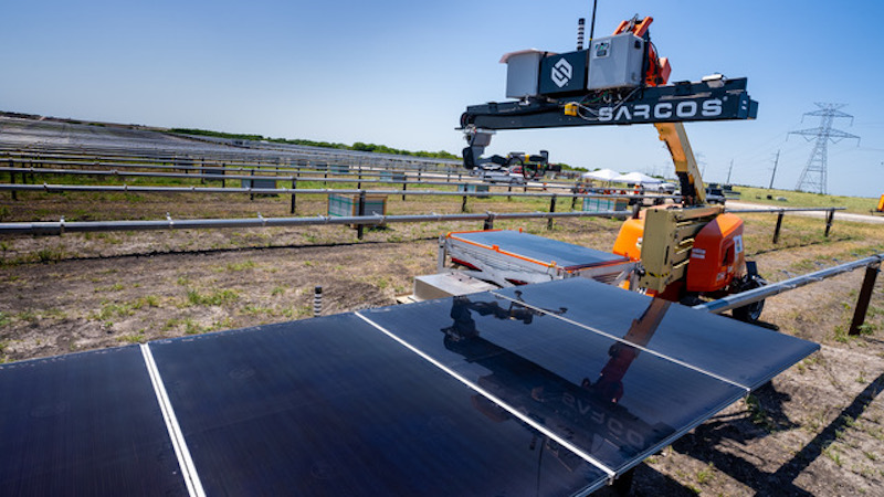 Sarcos and Blattner develop autonomous robotic solar construction system