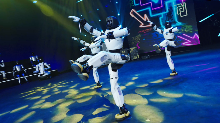 Live In Robots Agibot humanoid robots perform live in large-scale coordinated gala show